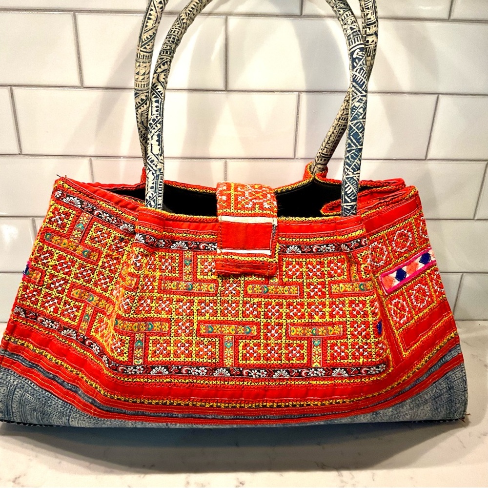 Woven Cotton Hemp Handbag